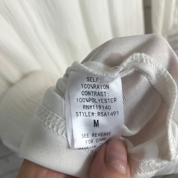 Boho Style Top, Cream, Size Medium - Picture 6 of 6